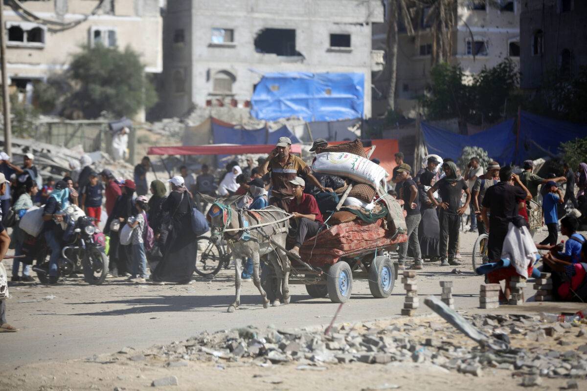 the war in Gaza, the evacuation of Khan Younis