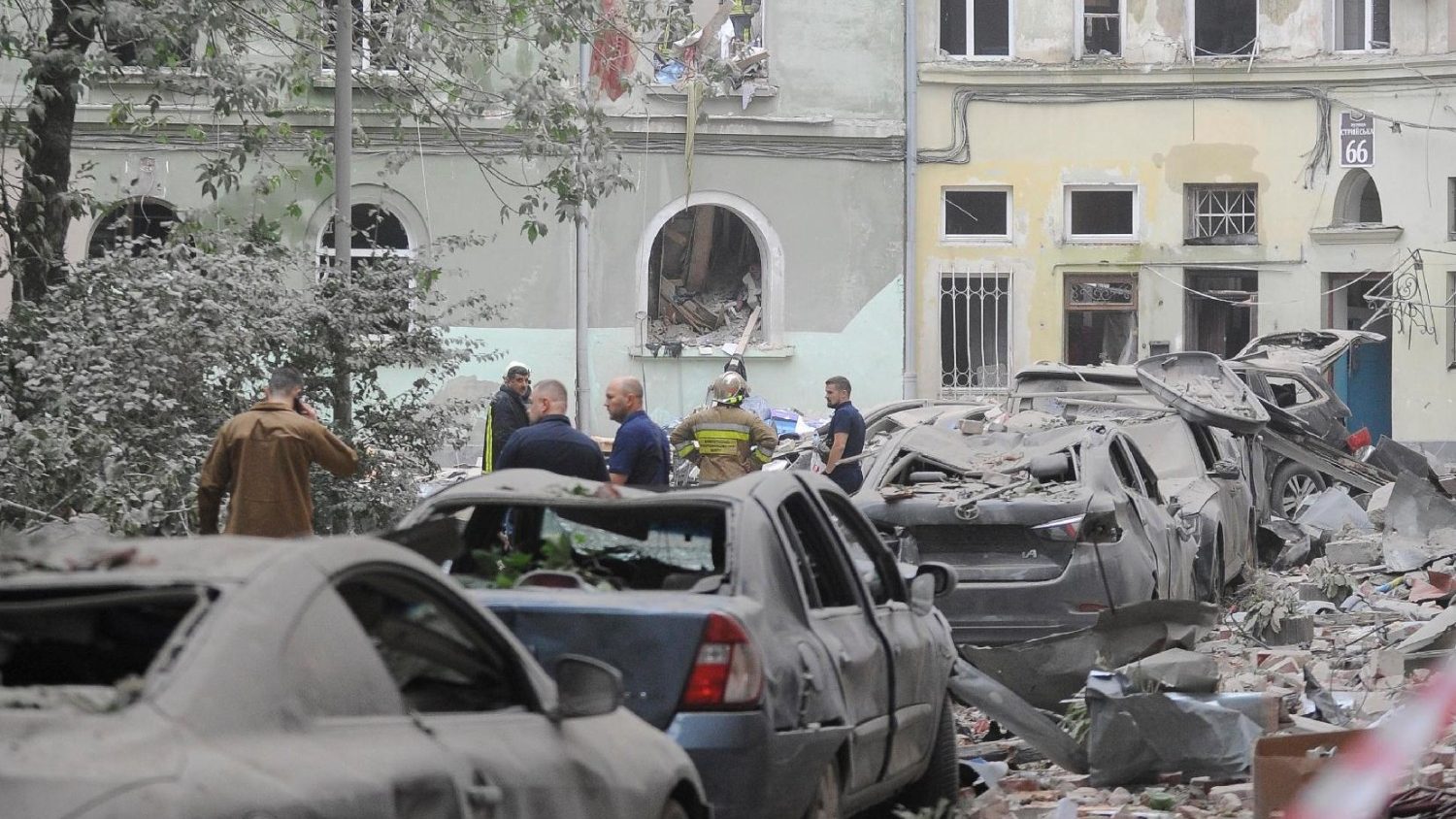 the Russian attack in Lviv