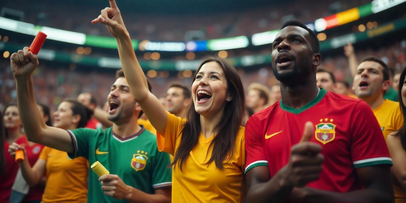 sports fans at a stadium