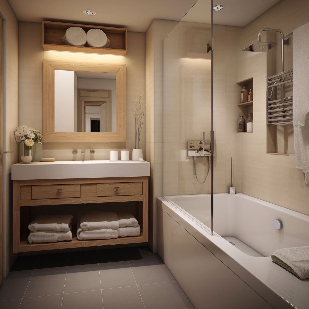 furnishing a small bathroom