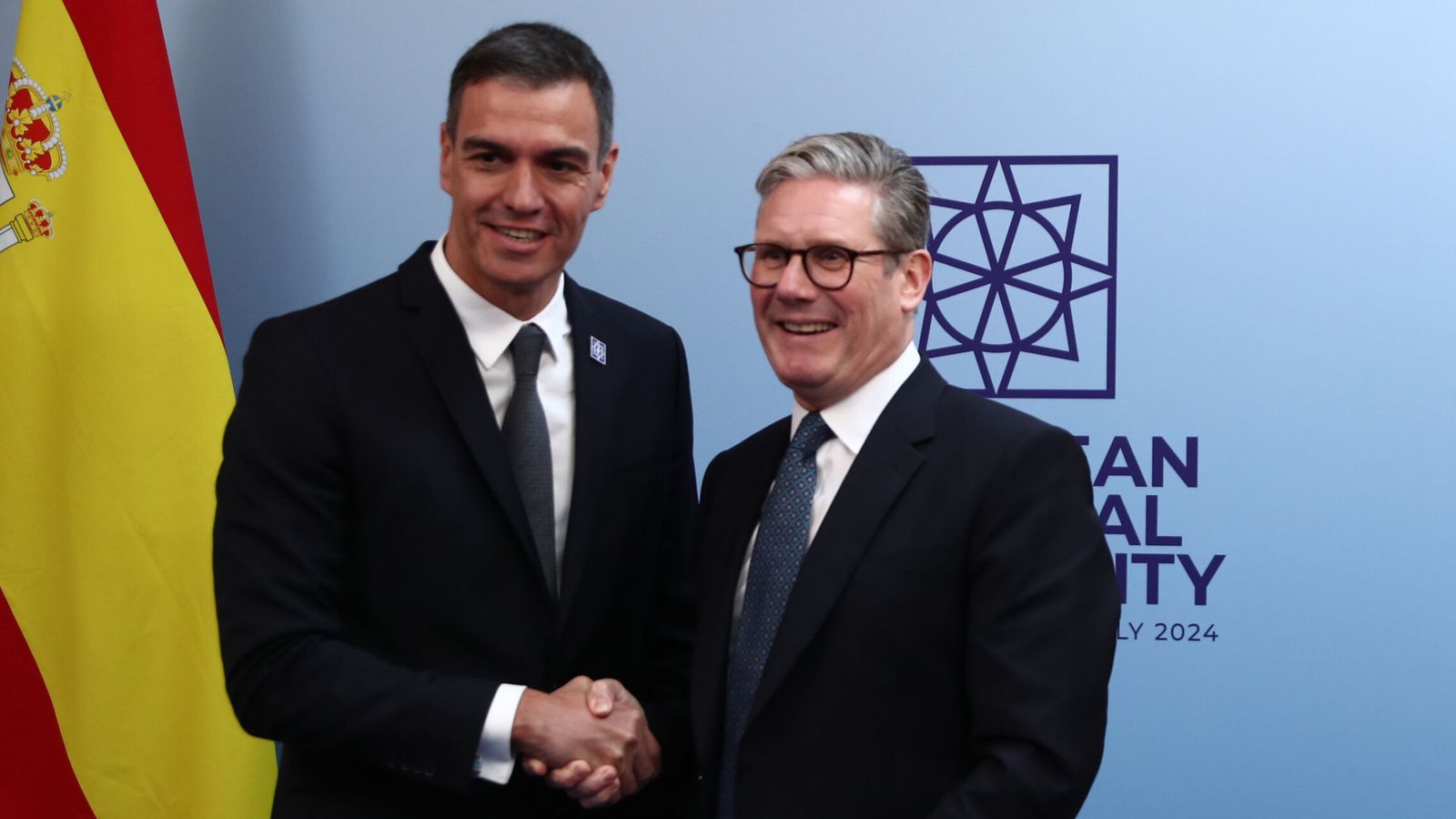 Pedro Sanchez and Keir Starmer